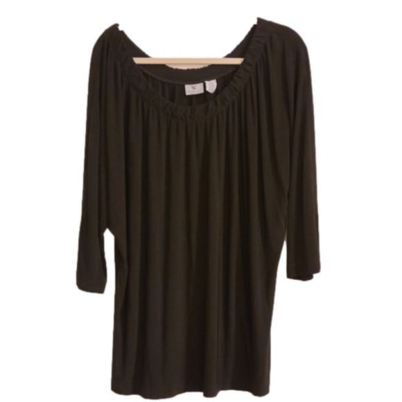 Worthington Tops - Worthington Woman Stretch Black Top 2XL